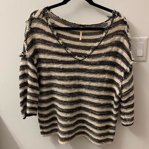 Free People Oversized Stripe Sweater